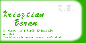 krisztian beran business card