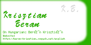 krisztian beran business card